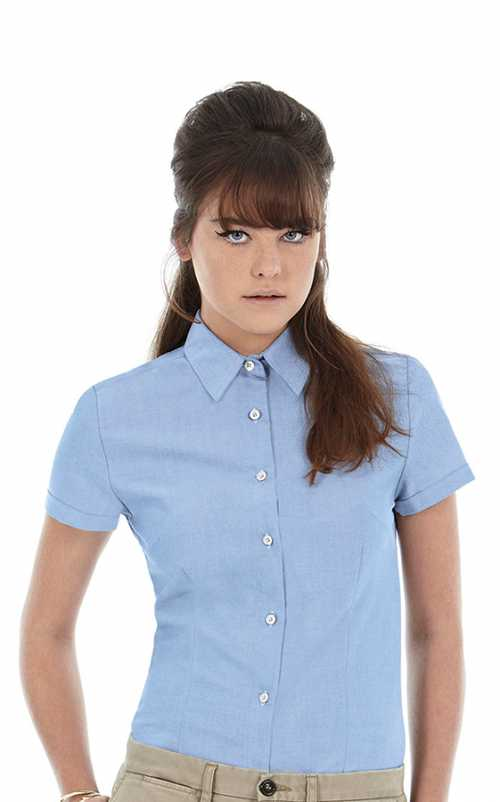 Γυναικειο πουκαμισο B&C Ladies Oxford Short Sleeve Shirt