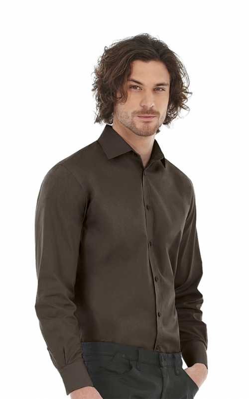 Πουκαμισο ανδρικο B&C Mens Black Tie LS Shirt