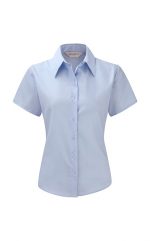 Γυναικειο βαμβακερο πουκαμισο Russell Ladies Ultimate Non-Iron Shirt γραφειου κοντομανικο R-957F-0