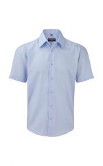 Ανδρικο βαμβακερο μεσατο πουκαμισο Russell Men's Short Sleeve Tailored Ultimate Non-iron εργασιας R-959M-0