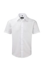 Ανδρικο βαμβακερο μεσατο πουκαμισο Russell Men's Short Sleeve Tailored Ultimate Non-iron εργασιας R-959M-0