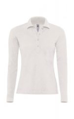 Μπλουζα B&C SAFRAN LADIES POLO Pure Women LS μακρυμανικη white