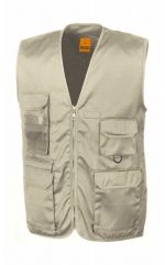 Αμανικο γιλεκο εργασιας Result R045X Safari Waistcoat με τσεπη πλατης