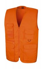 Αμανικο γιλεκο εργασιας Result R045X Safari Waistcoat με τσεπη πλατης