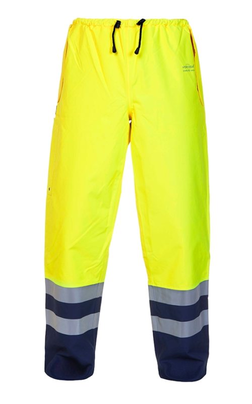 Hydrowear Neede Simply No Sweat waterproof premium trousers high visibility yellow front