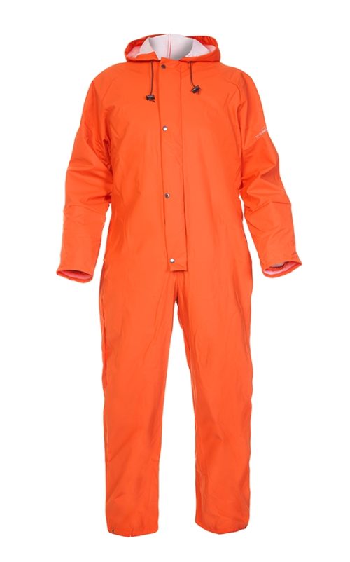 Salesbury Hydrosoft waterproof breathable coverall orange front