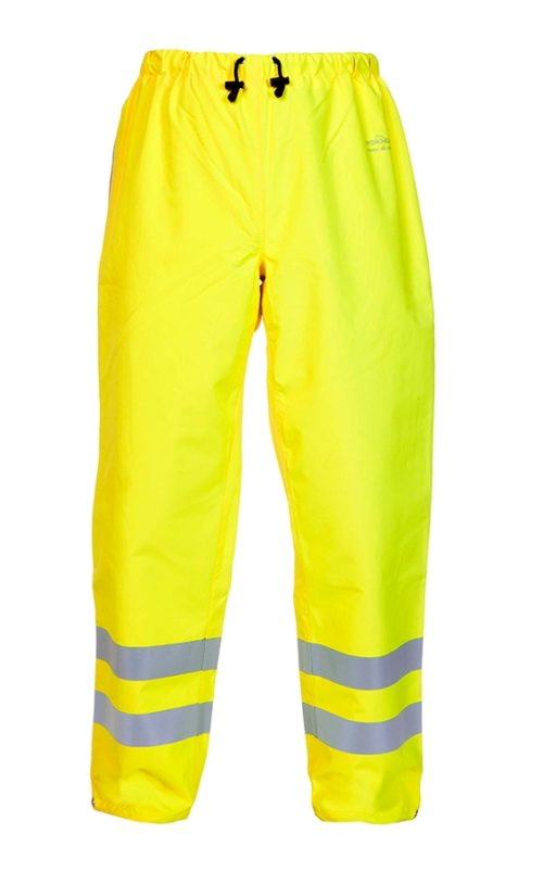 URSUM SNS high visibility waterproof trousers fluorescent yellow front